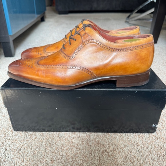 MAGNANNI MEDALLION-TOE WINGTIP DERBY LACE-UP BROGUES - Picture 6 of 10